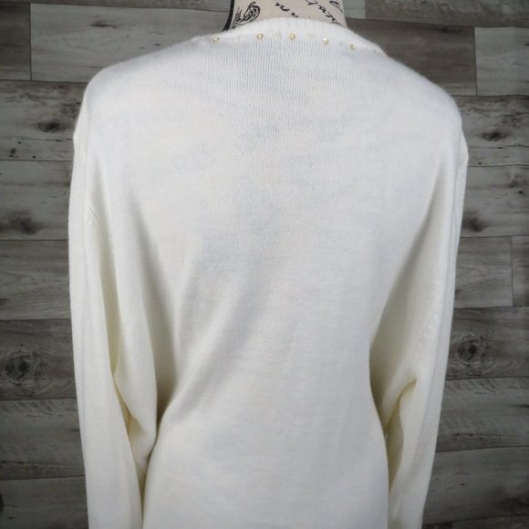 Laura Scott* Women's Long Sleeve Crew Neck Straight Hem Embroider Sweater~20/22W - Picture 8 of 16